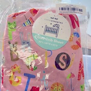 Little Sleepies Alphabet friends fitted crib sheet